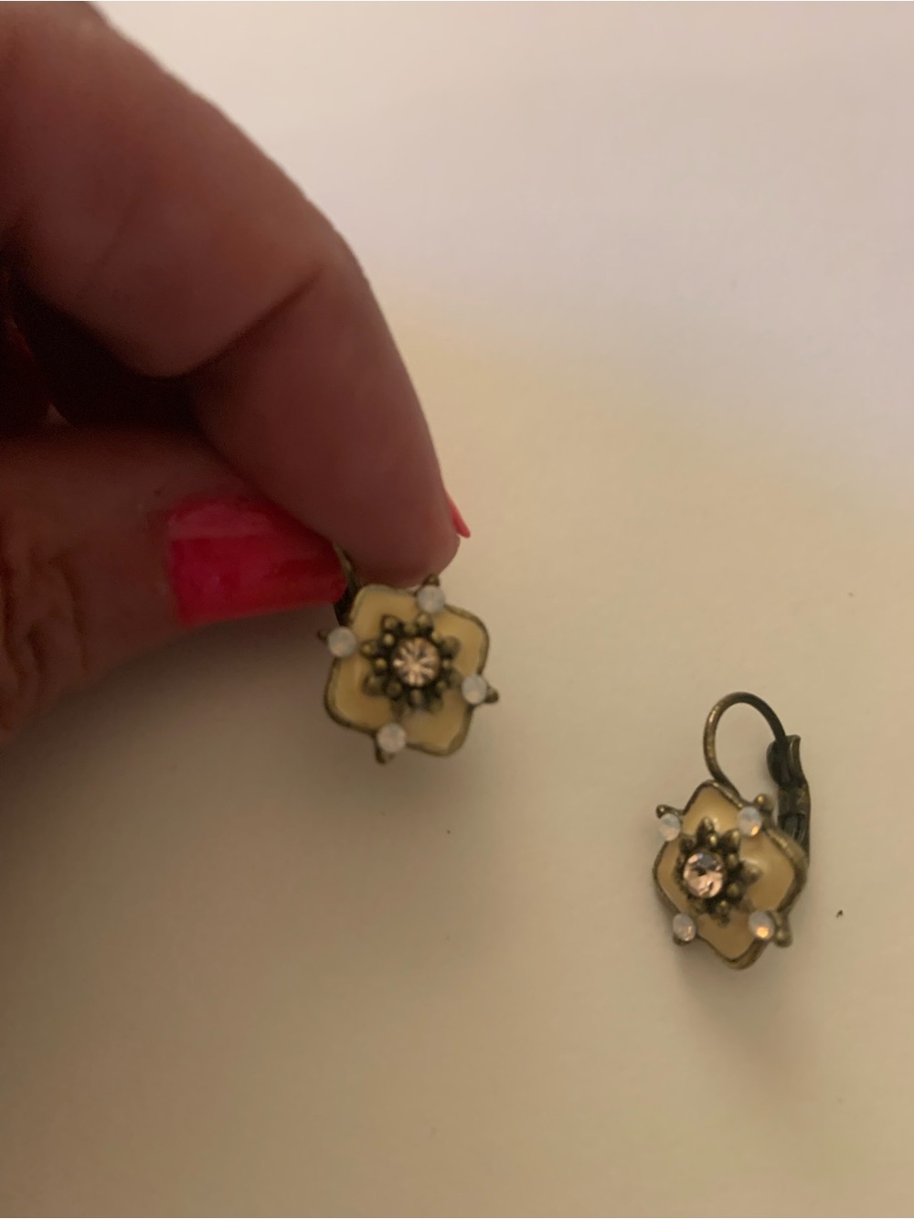 Delicate Yellow Flower Drop Earrings - Women Jewelry